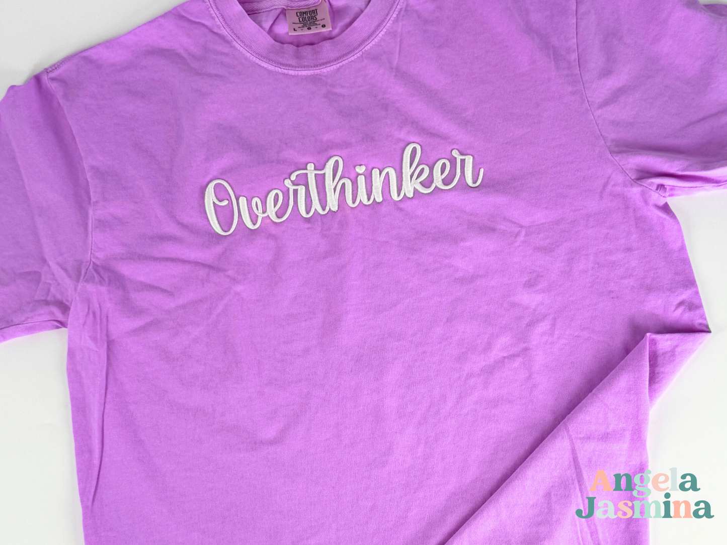 Overthinker 3D Puff Embroidered Comfort Colors Tee