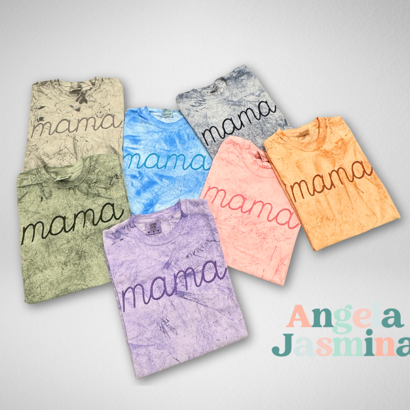 Mama Chain Embroidered Comfort Colors Tee