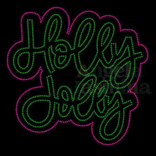 Holly Jolly SPANGLE BLING Transfer
