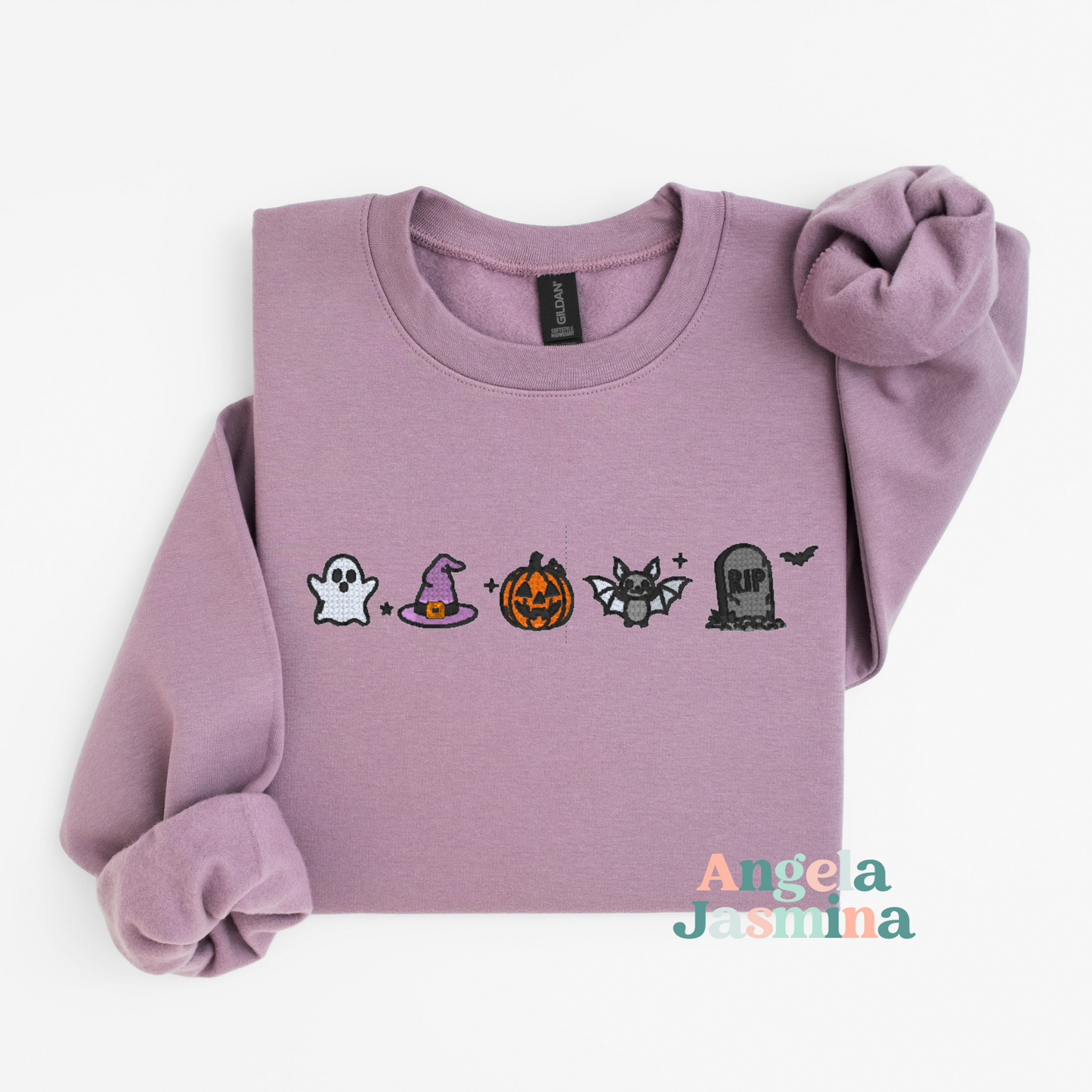 Halloween Doodles Embroidered Sweatshirt
