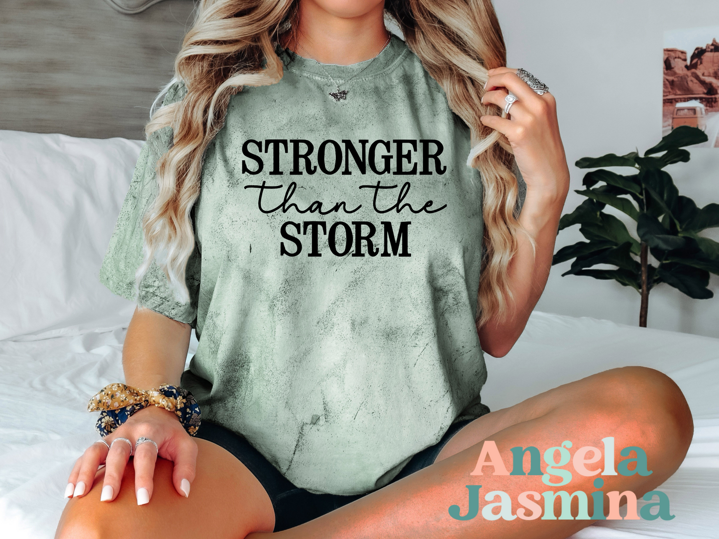 Stronger than the Storm Tie Dye Comfort Colors Tee