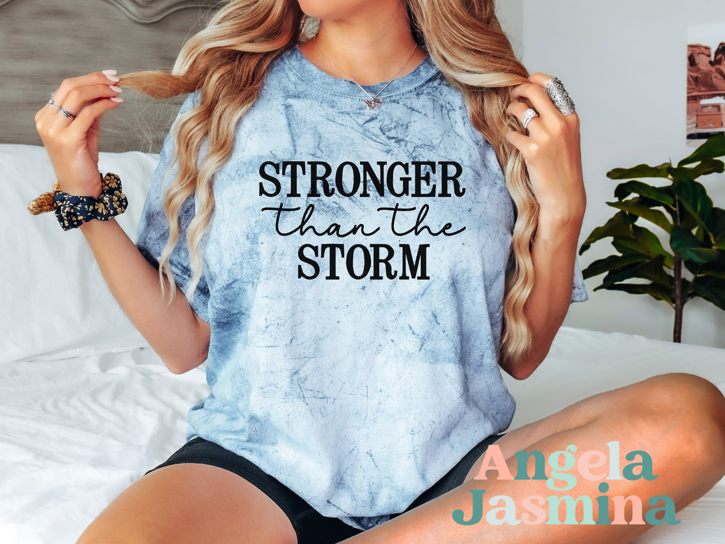 Stronger than the Storm Tie Dye Comfort Colors Tee