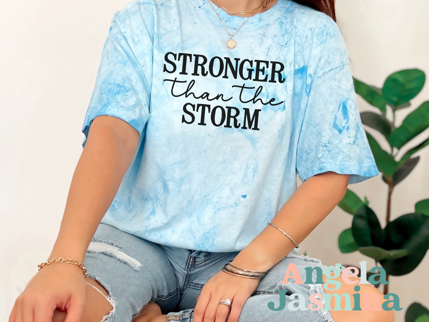 Stronger than the Storm Tie Dye Comfort Colors Tee