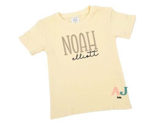 Unisex Personalized Embroidered Shirt First and Middle Name