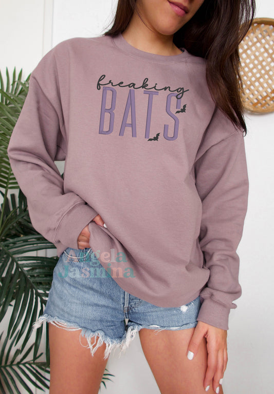 Freaking BATS Embroidered sweatshirt