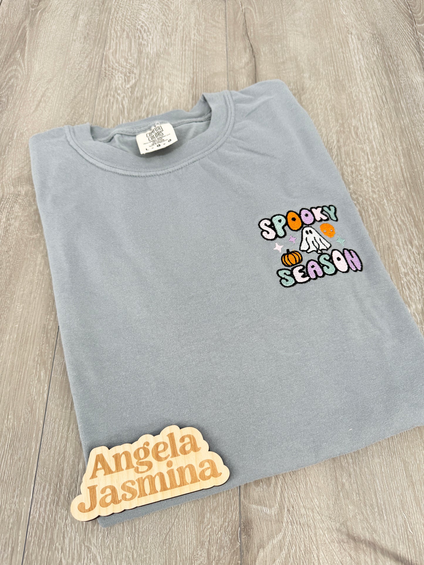 Spooky Season Embroidered Comfort Colors Tee