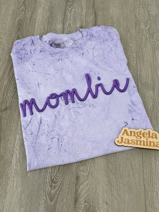 Mombie Embroidered Comfort Colors Tee