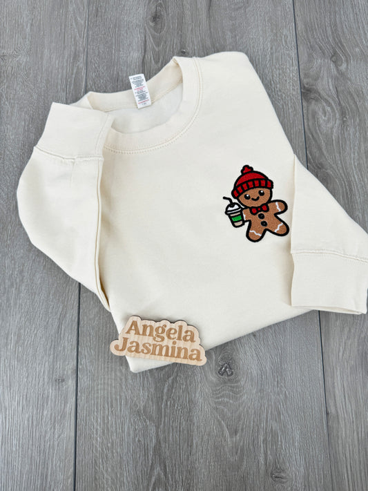 Coffee Gingerbread Embroidered sweatshirt