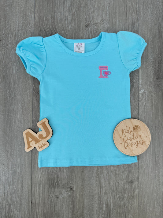 Girls Embroidered Baking Mixer Shirt