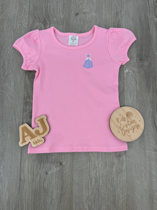 Girls Embroidered Princess Dress Shirt