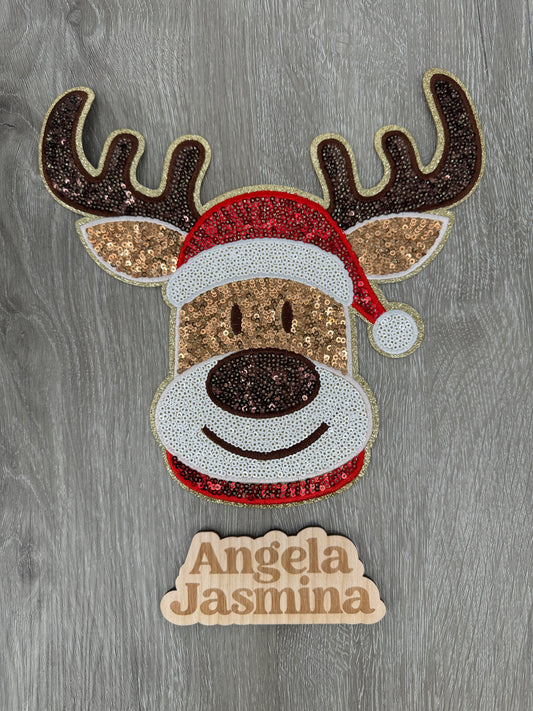 Reindeer Sequin Patch