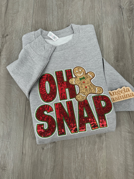 Oh Snap Gingerbread Sequins Sweatshirt