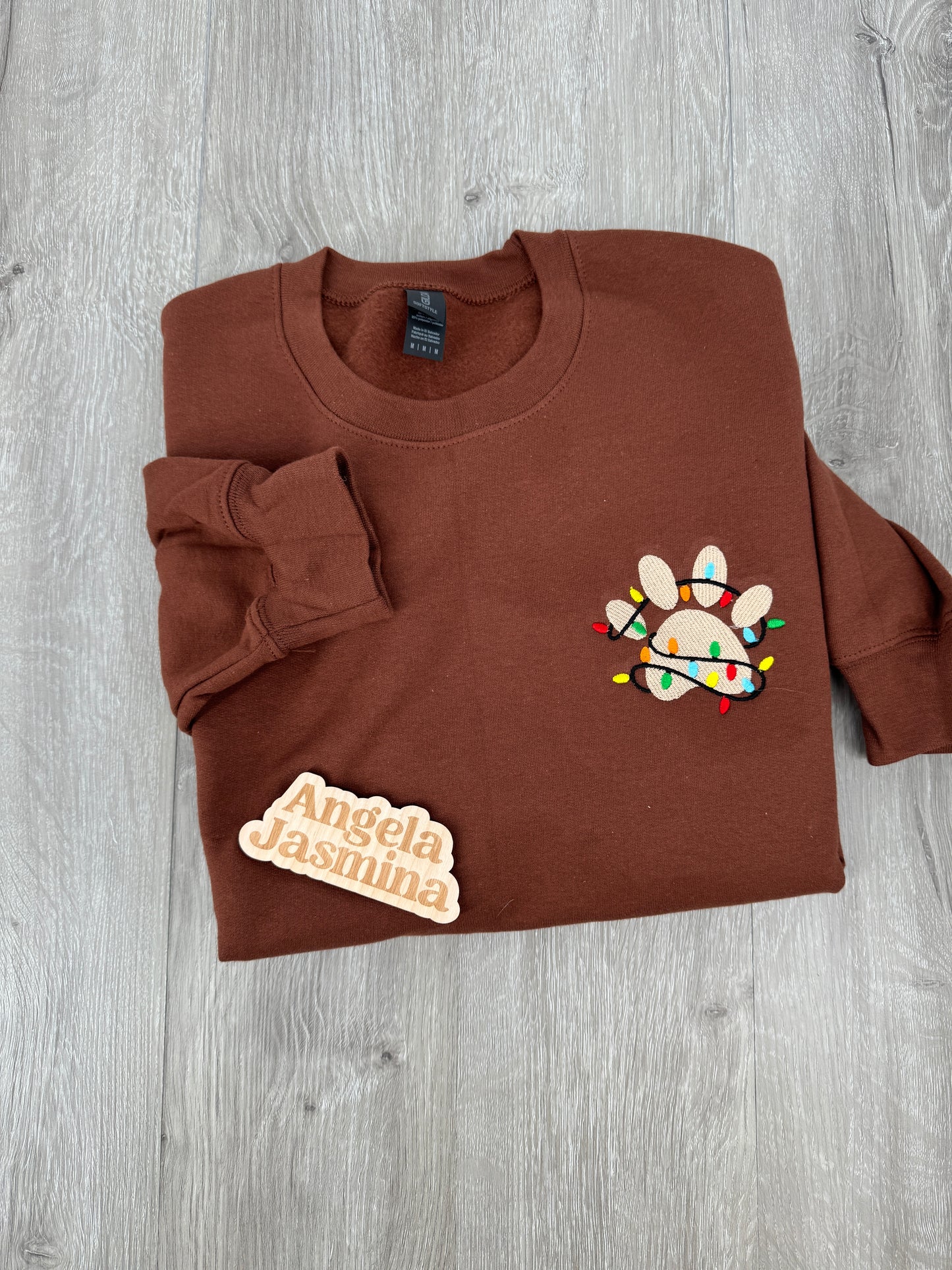 Christmas Paw Embroidered sweatshirt