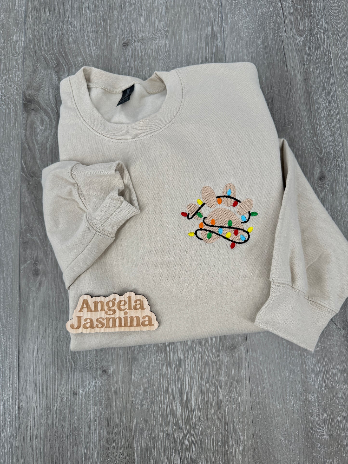 Christmas Paw Embroidered sweatshirt