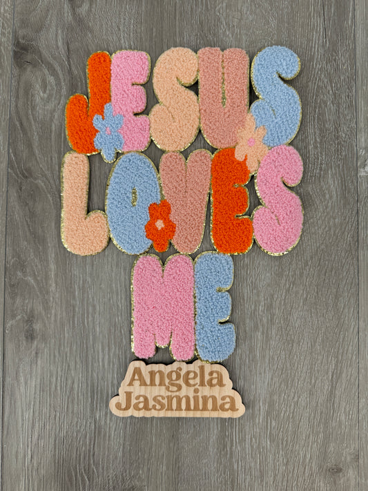 Jesus Loves Me Chenille Patch