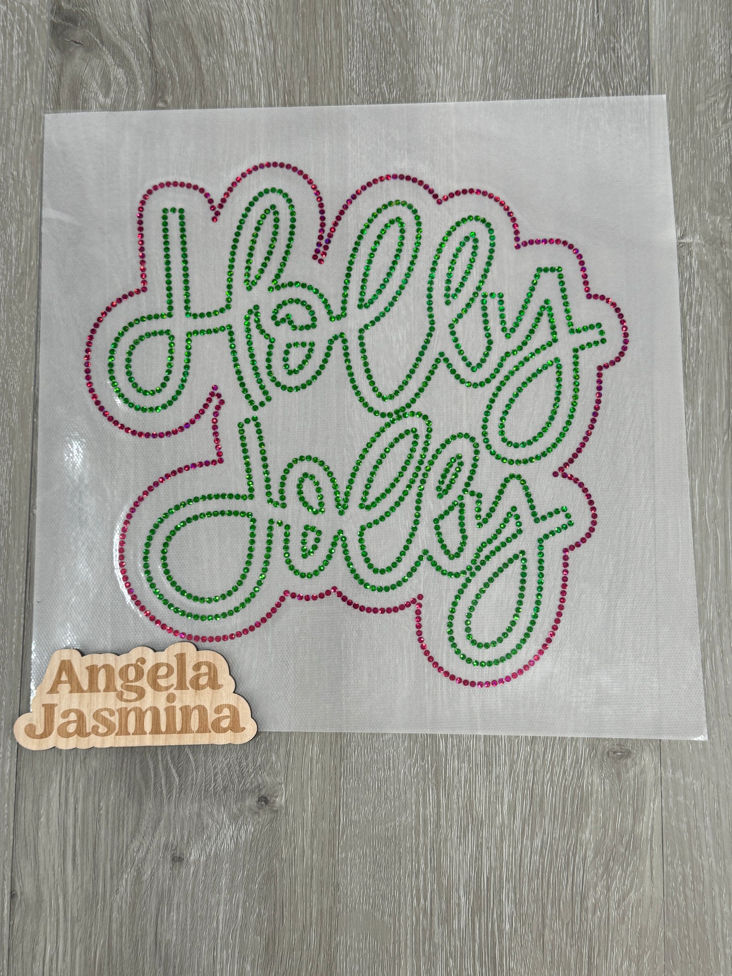 Holly Jolly SPANGLE BLING Transfer