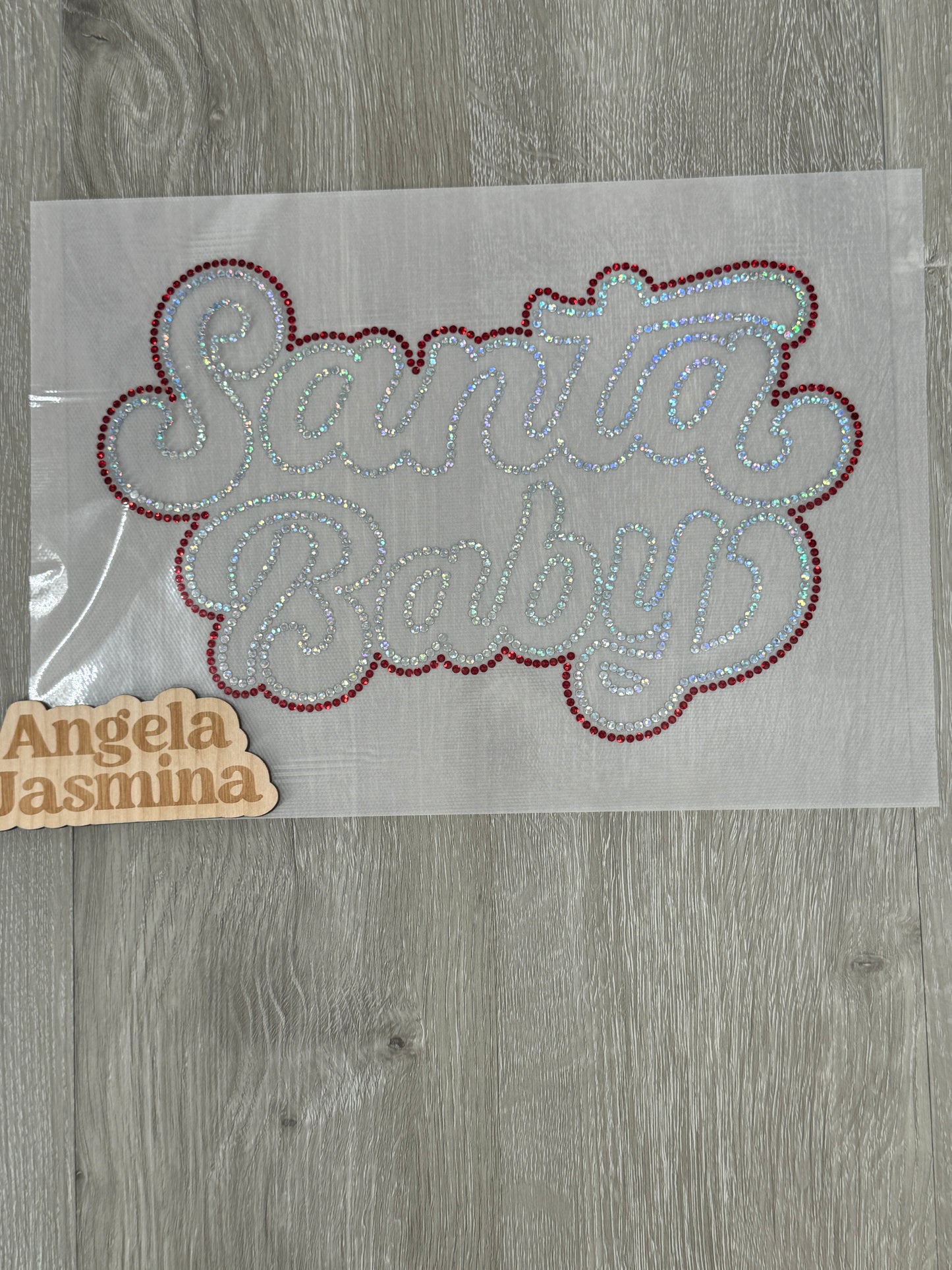 Santa Baby SPANGLE BLING Transfer