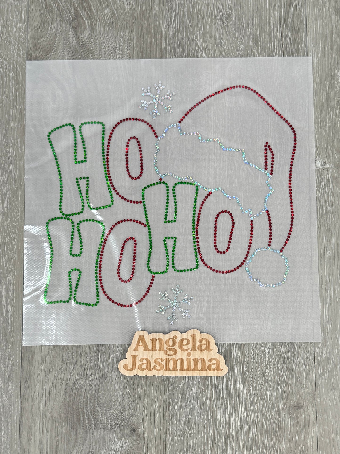 Ho Ho Ho SPANGLE BLING Transfer
