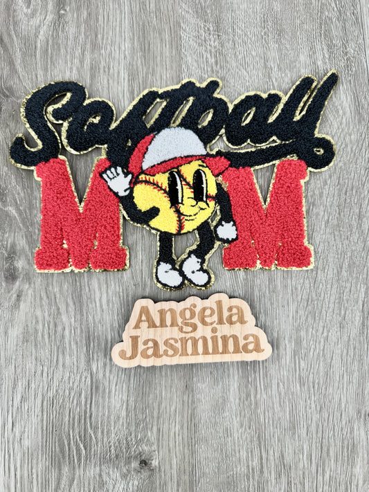 Softball Mom Chenille Patch