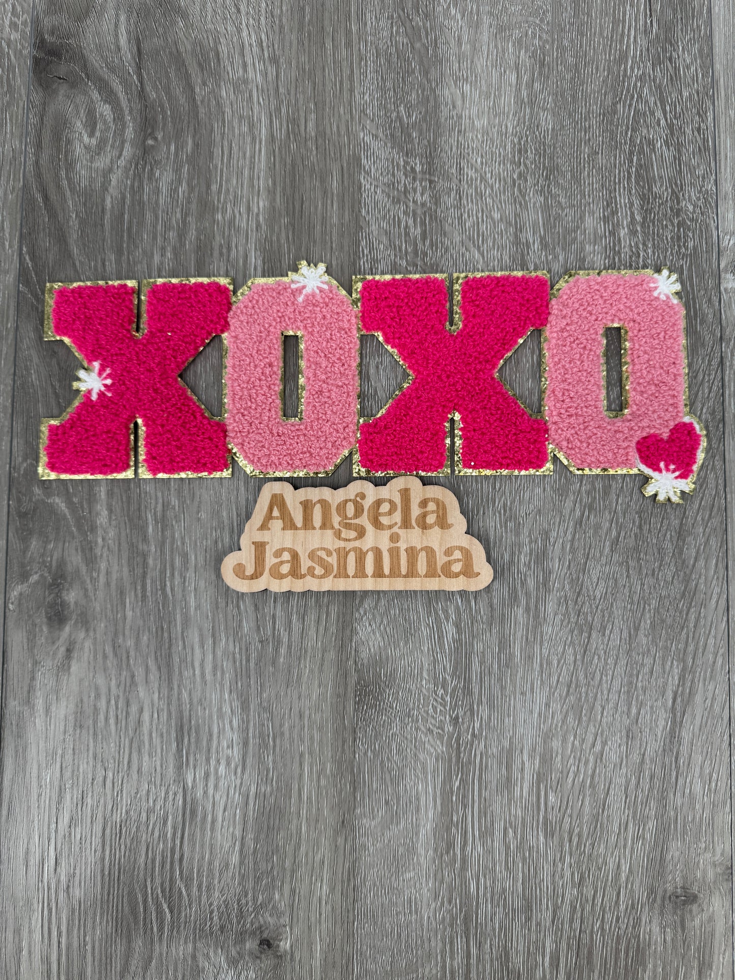 Pink XOXO Chenille Patch