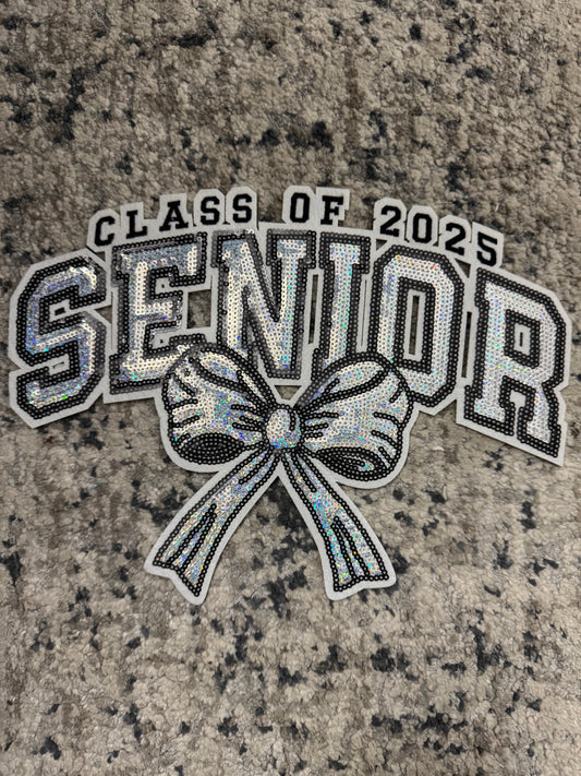 Class of 2025 Senior Bow Sequin Patch