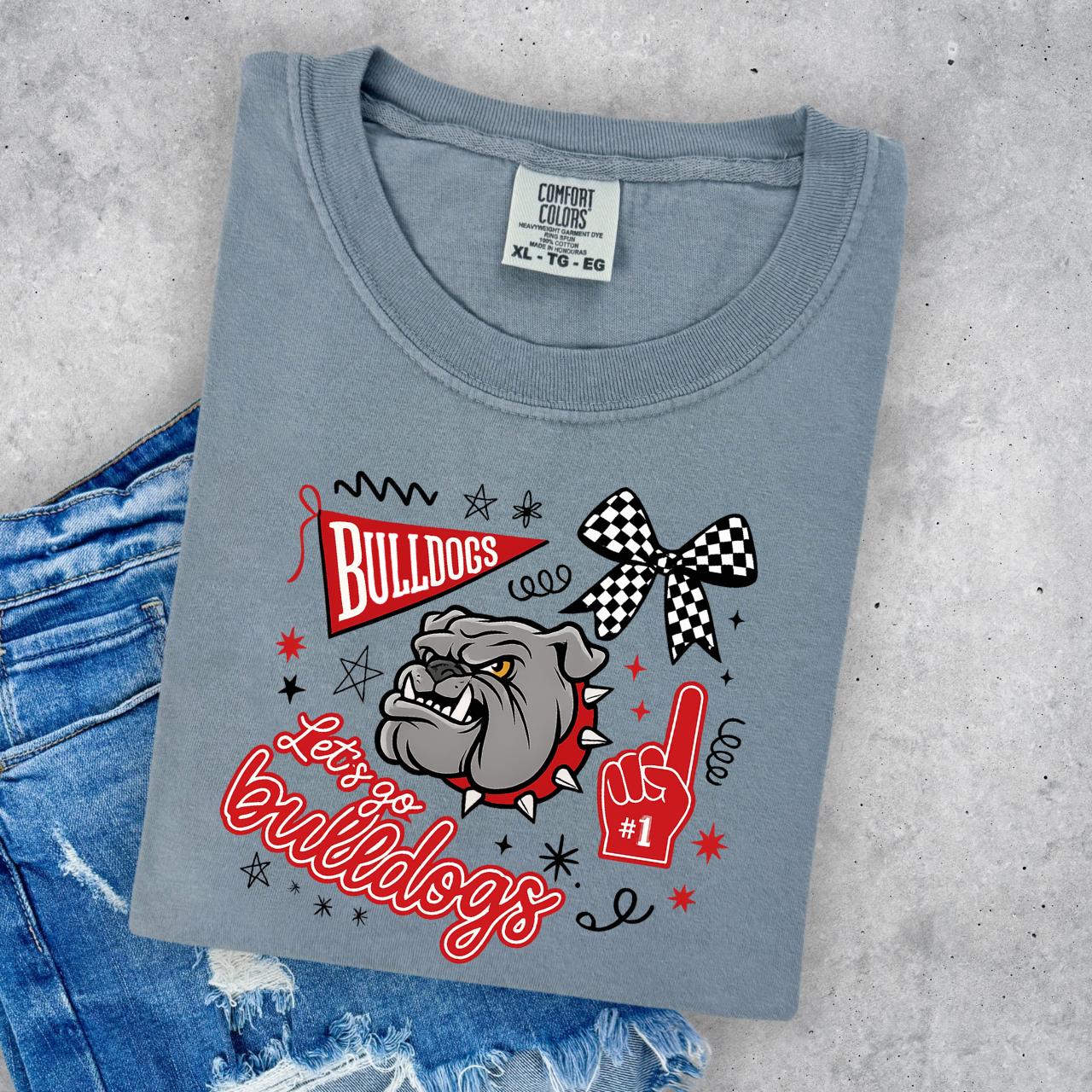 ADULT Lets Go Bulldogs DTF TRANSFER