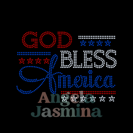 God Bless America SPANGLE BLING Transfer