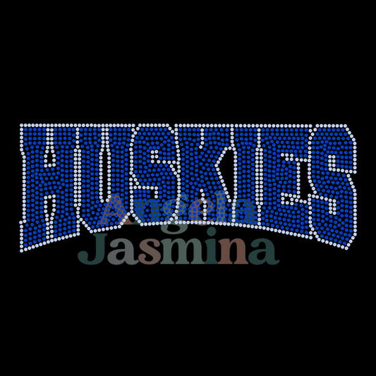 Huskies Curve SPANGLE Transfer