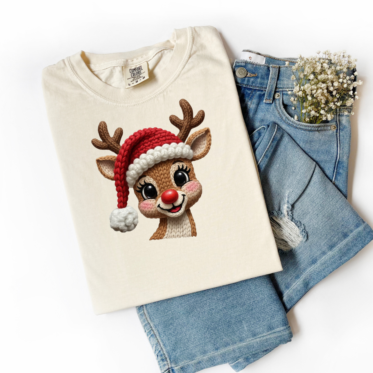ADULT Yarn Reindeer DTF TRANSFER