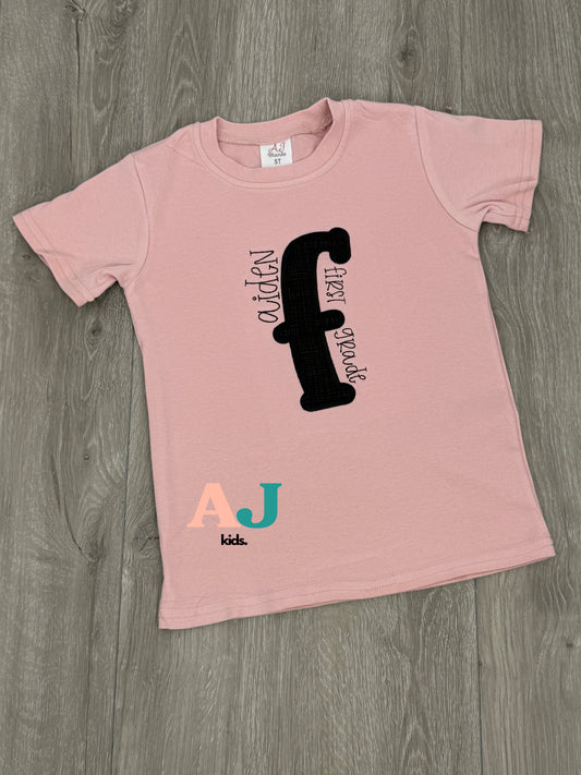 Dusty Rose Personalized Back To School Shirt