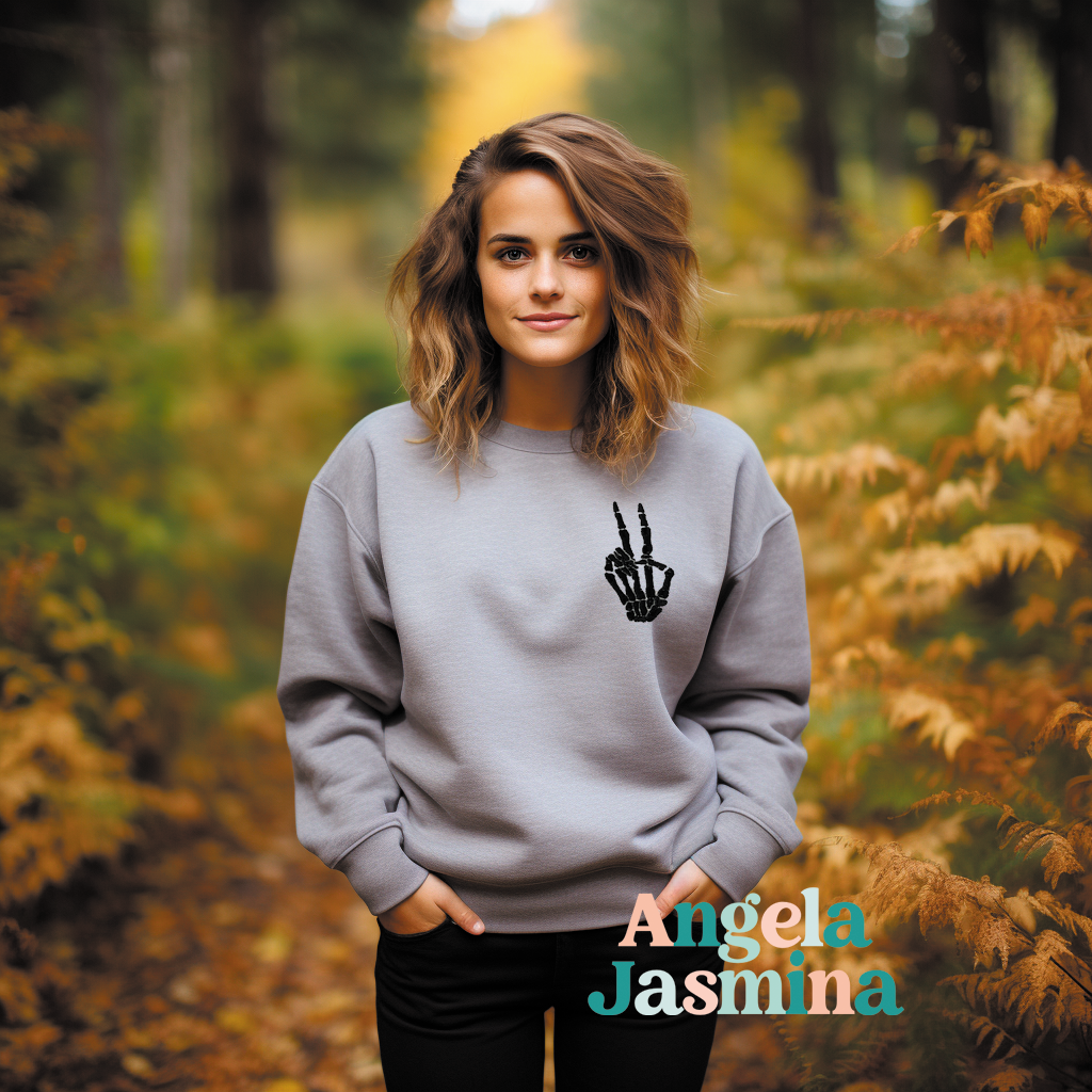 Skull Hand Embroidered Sweatshirt