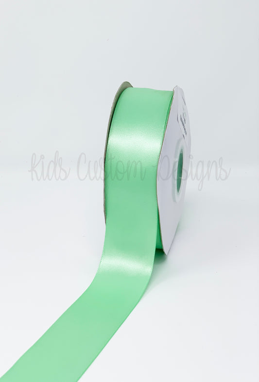 MINT 1.5INCH  100 YD SATIN RIBBON