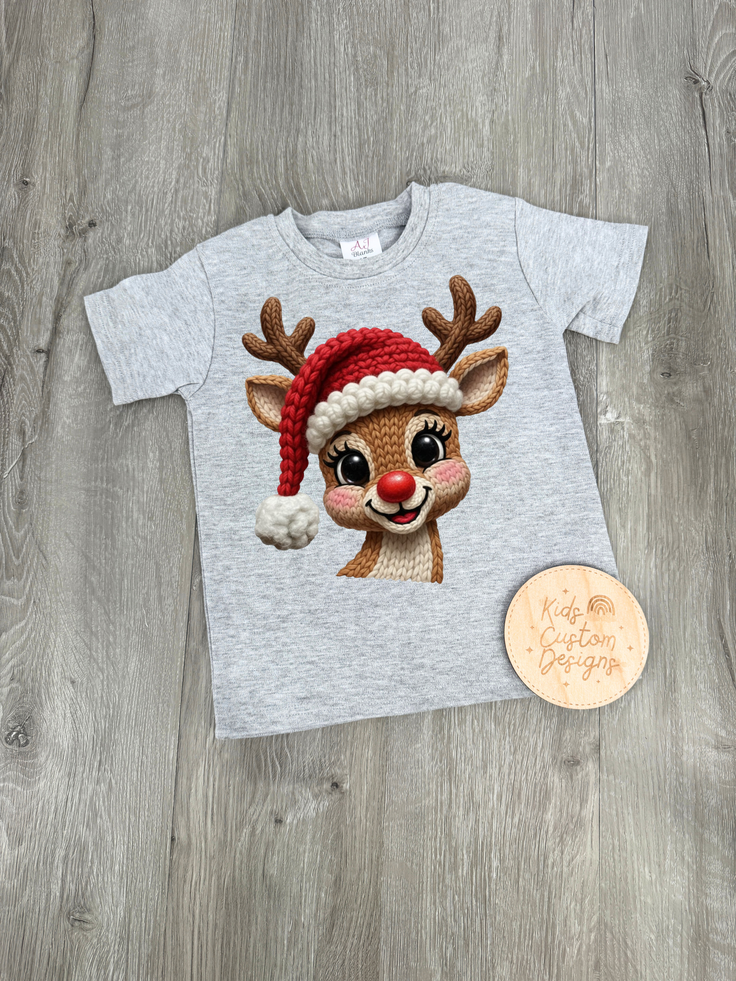 KIDS Yarn Reindeer DTF TRANSFER
