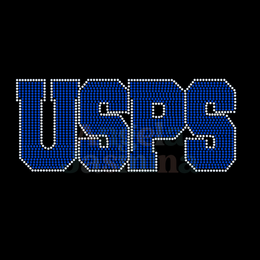 USPS Straight Outline SPANGLE Transfer