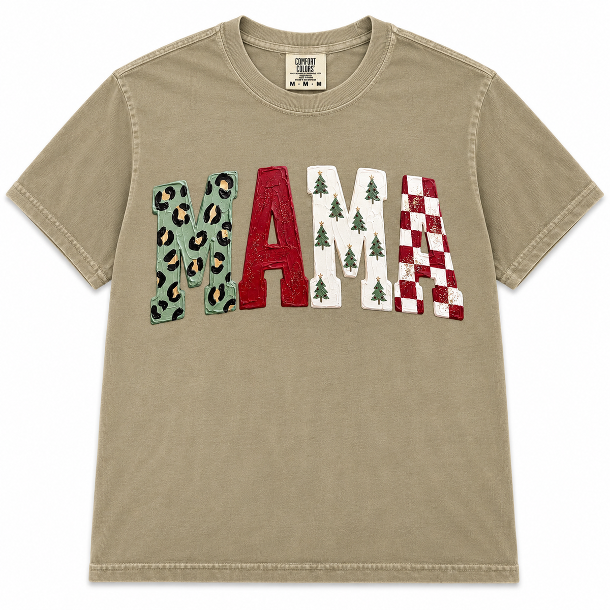 Mama Green Christmas Comfort Colors Shirt