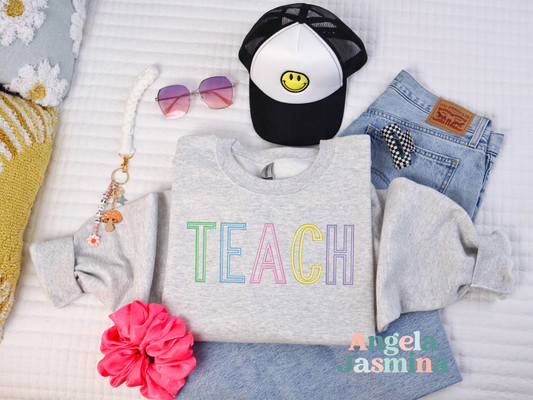 TEACH Embroidered Sweatshirt