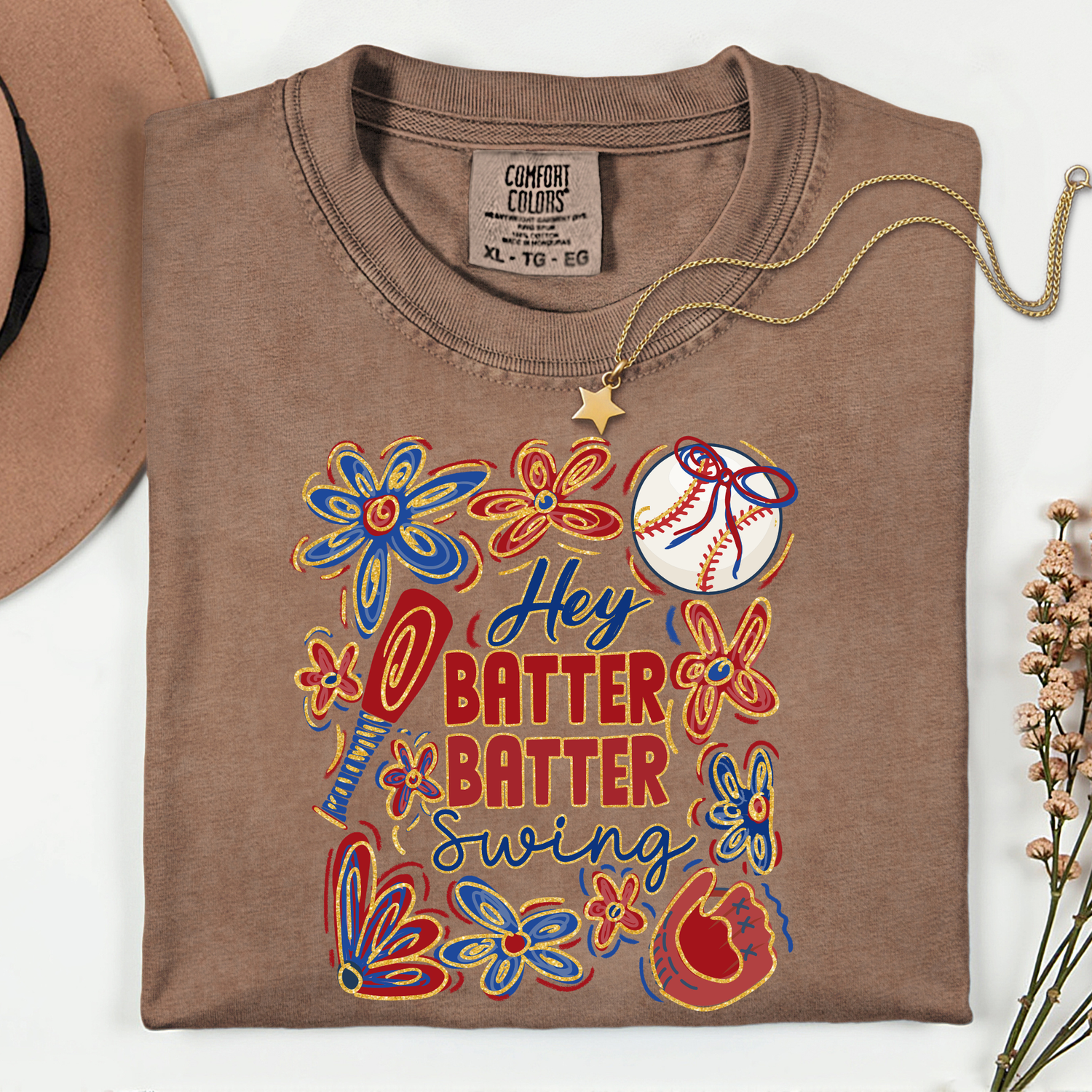 ADULT Hey Batter Swing Floral DTF TRANSFER