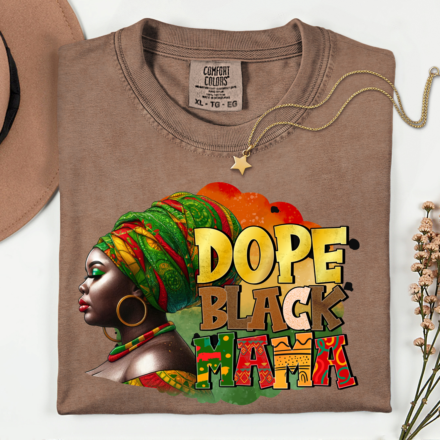 ADULT Dope Black Mama Juneteenth DTF TRANSFER