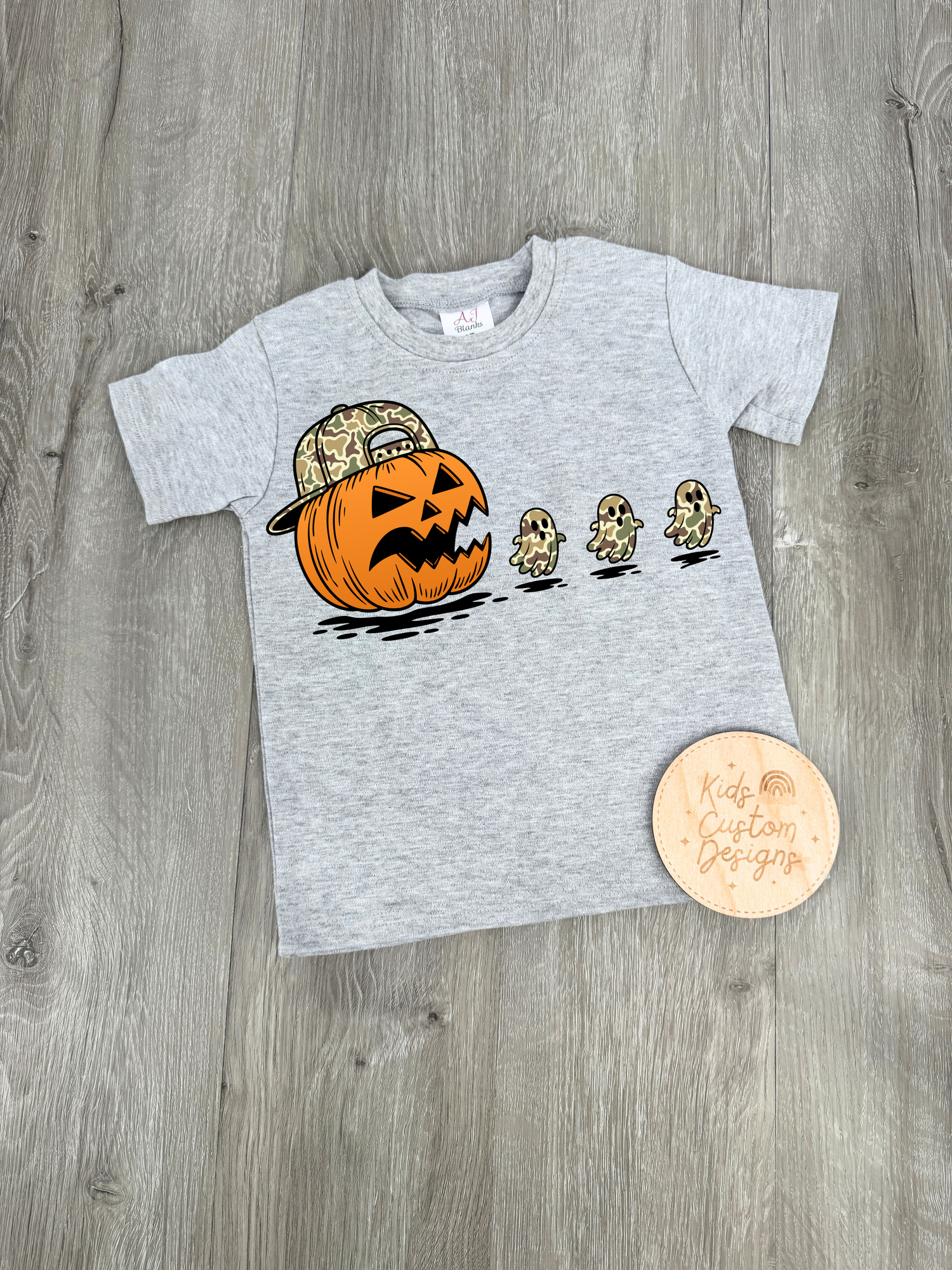 Pumpkin and Ghost Chase KIDS 8.5in DTF Transfer
