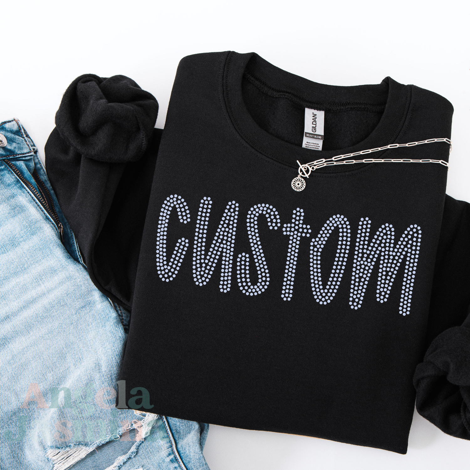 Custom Preppy SPANGLE Transfer (TWO TRANSFERS)