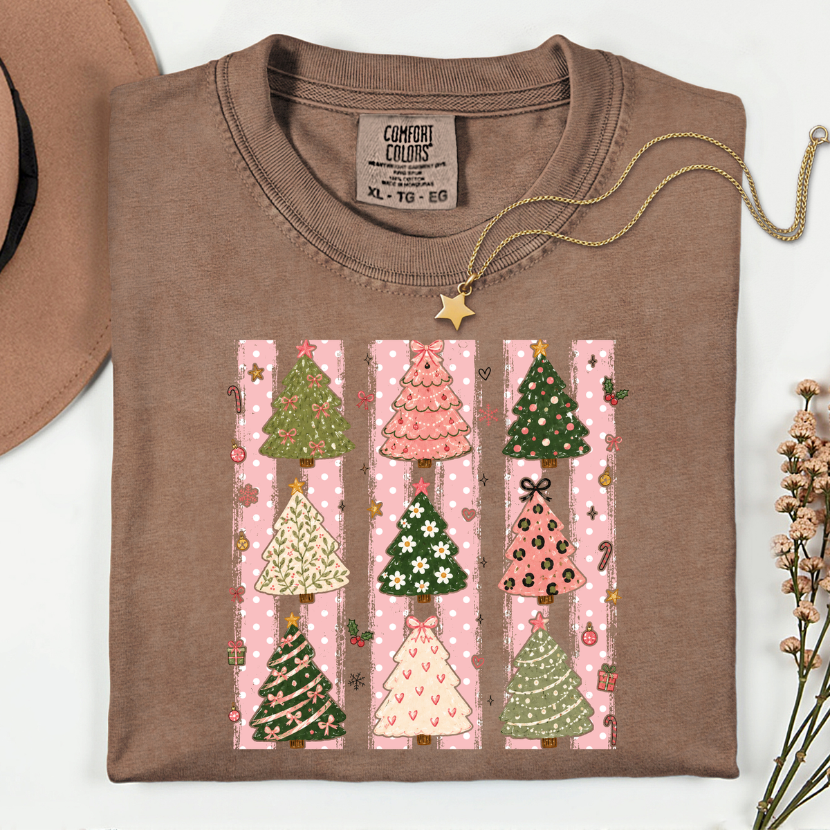 Assorted Christmas Trees 11 inch DTF TRANSFER