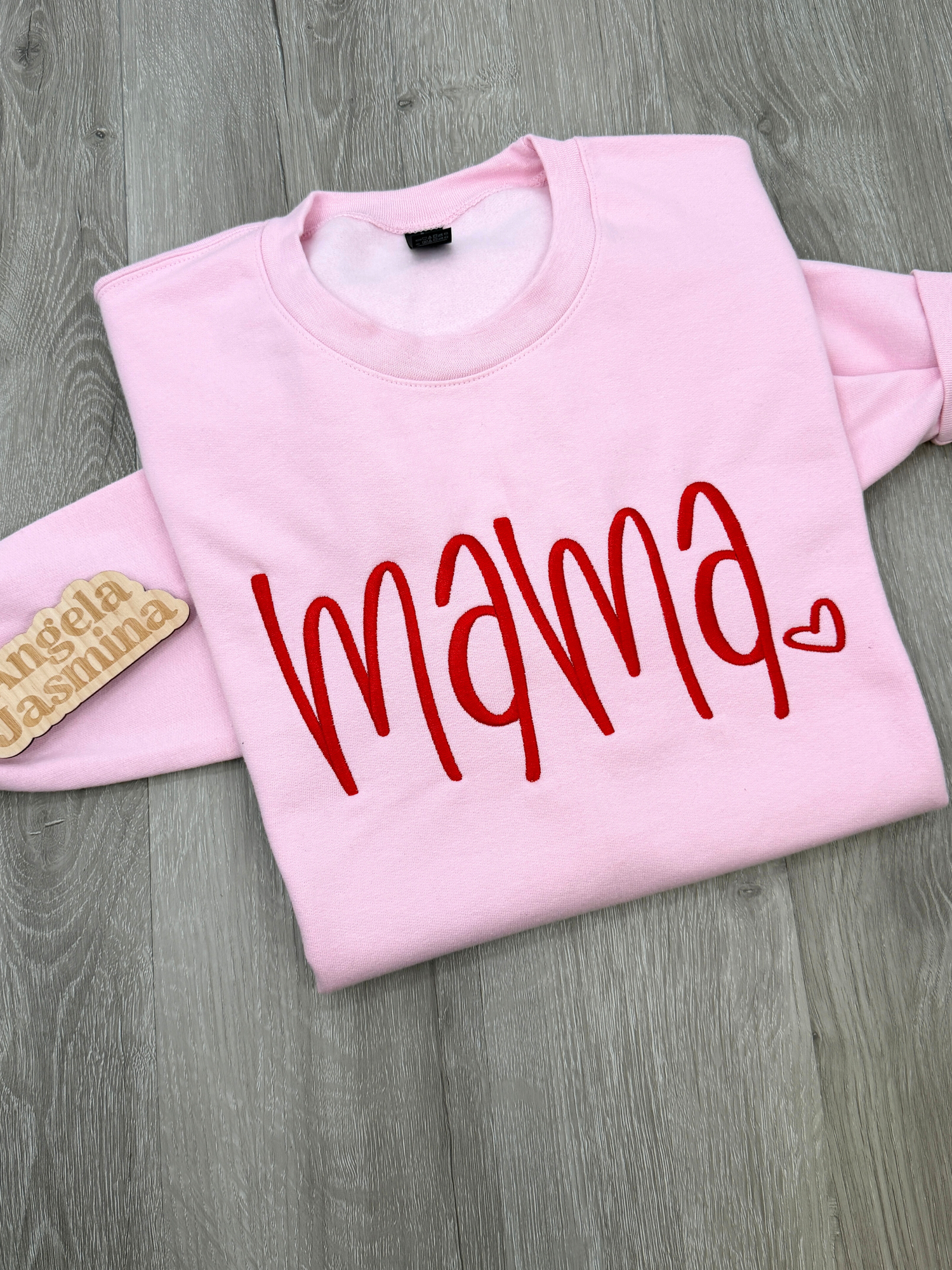 Mama Embroidered Valentines Sweatshirt