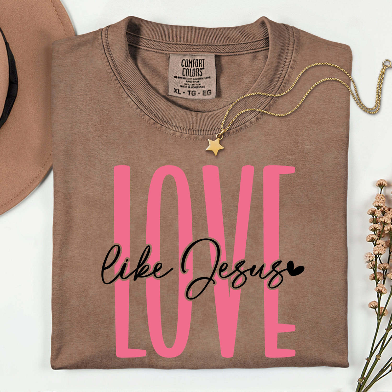 Love like Jesus Pink 11 inch DTF TRANSFER