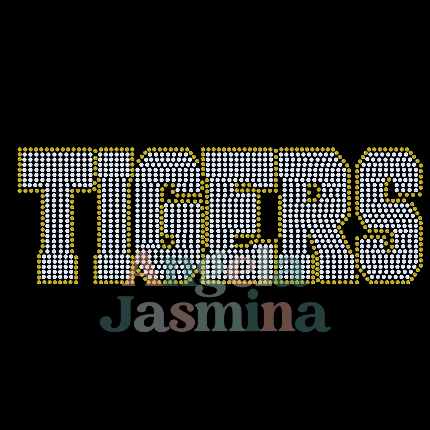 Tigers Outline SPANGLE Transfer