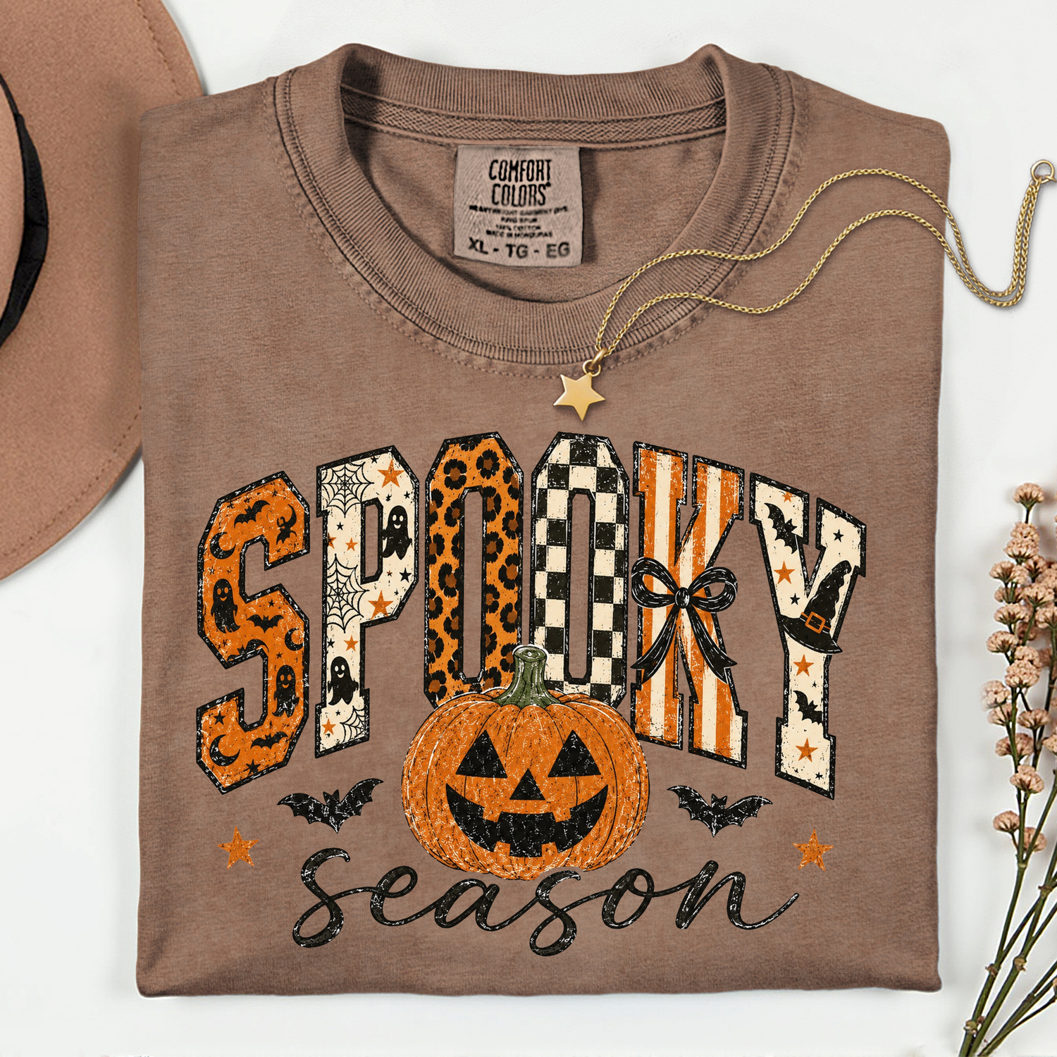 Spooky Season Patterned 11 inch DTF TRANSFER