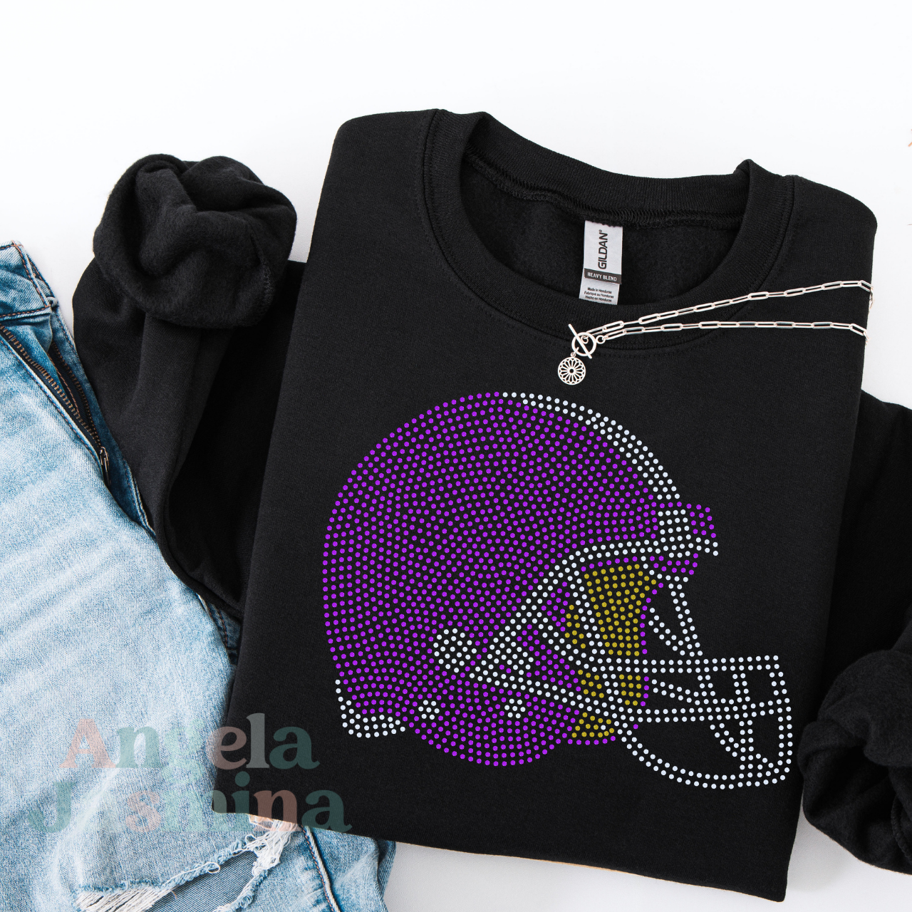 Football Helmet Spangle Transfer