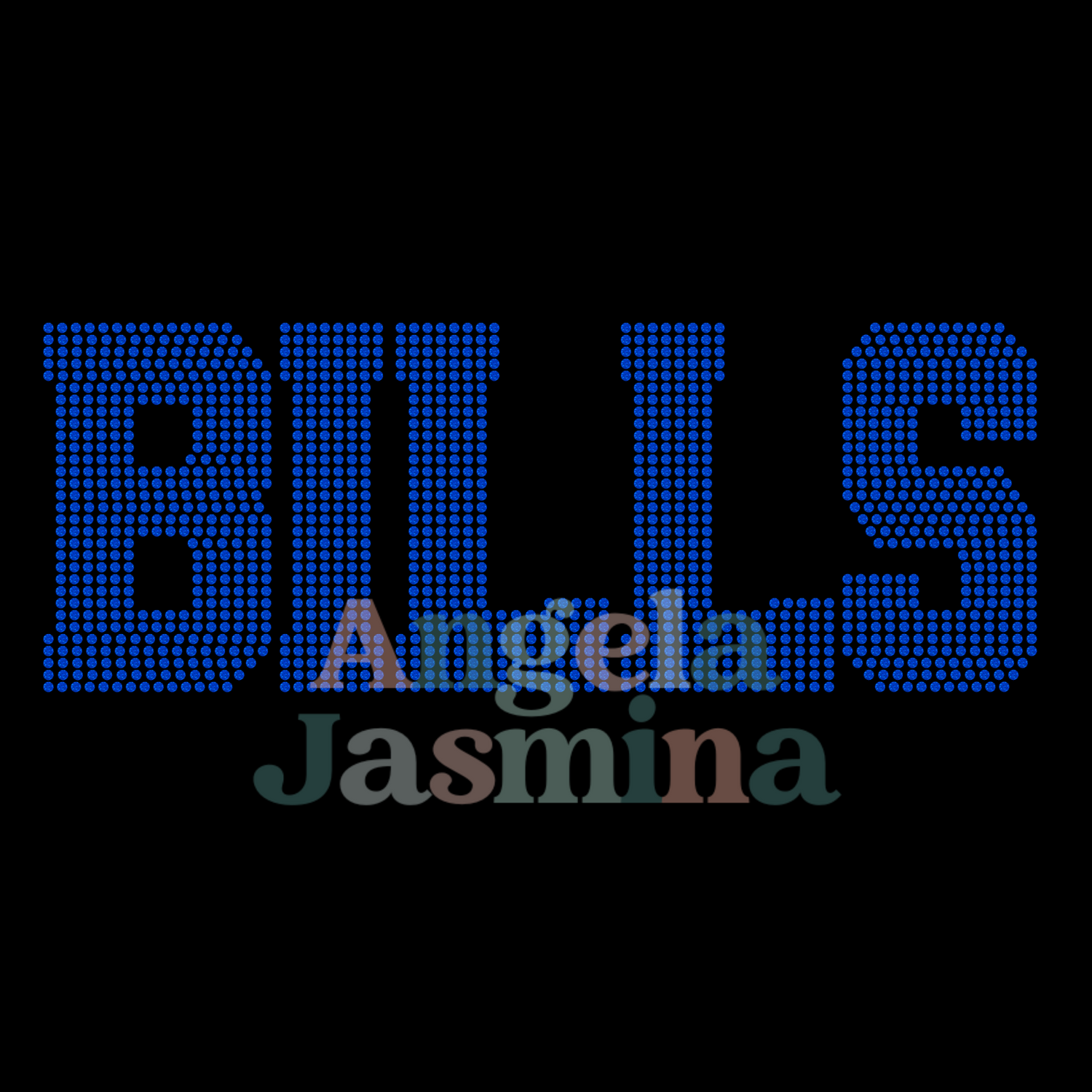Bills Spangle Transfer ( YOU CHOOSE COLOR)