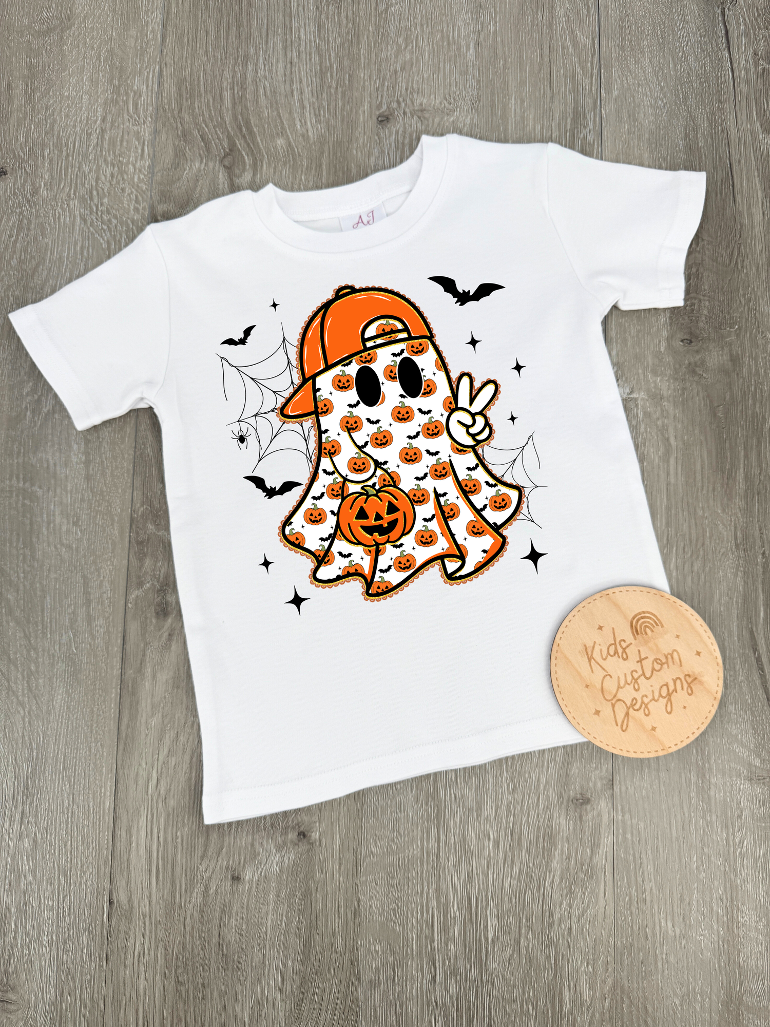 Ghost with Hat KIDS 8.5in DTF Transfer