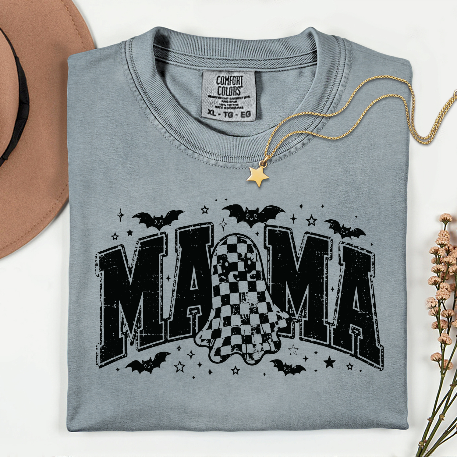 Mama Checkered Ghost 11 inch DTF TRANSFER