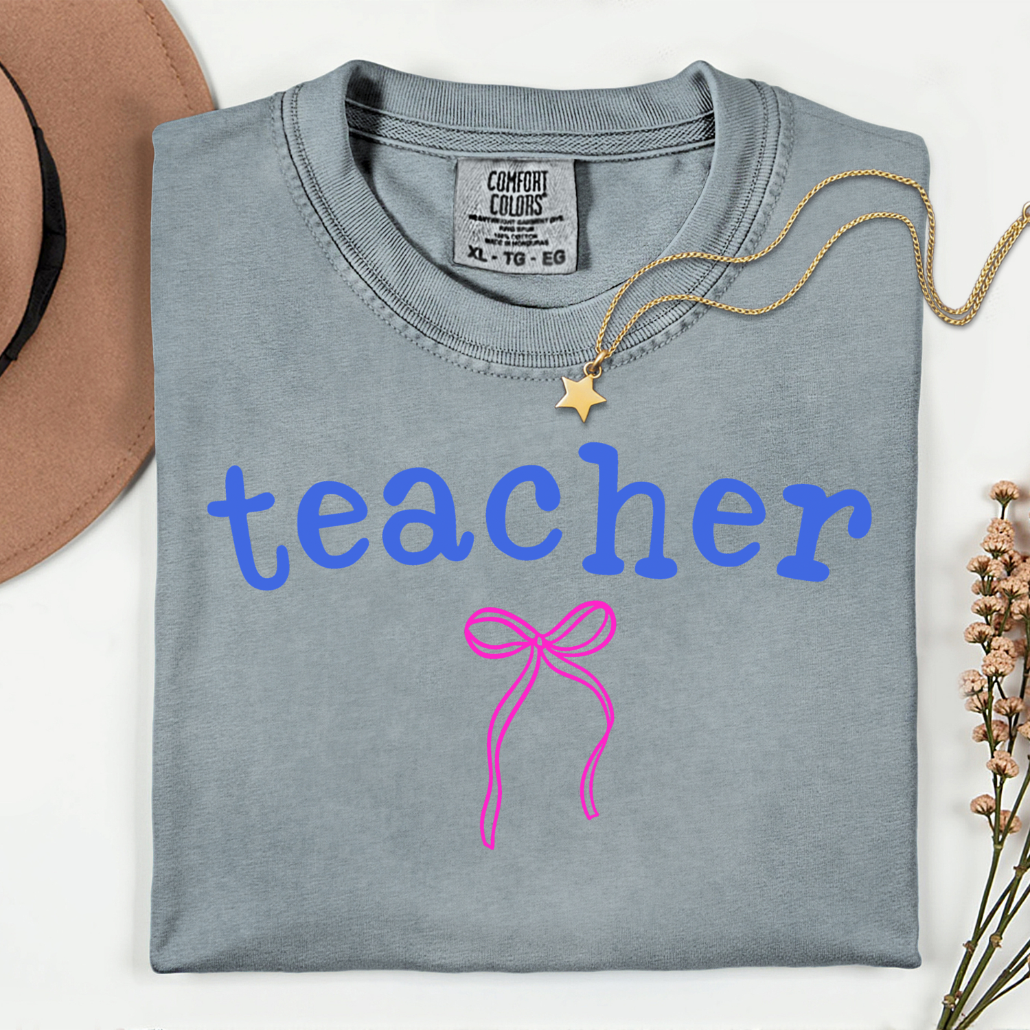 Teacher Bow 11 inch DTF TRANSFER